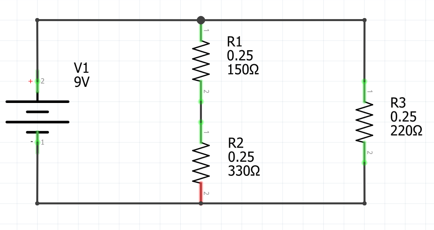 Example #2: Calculate voltage drop of each resistor in a series circuit