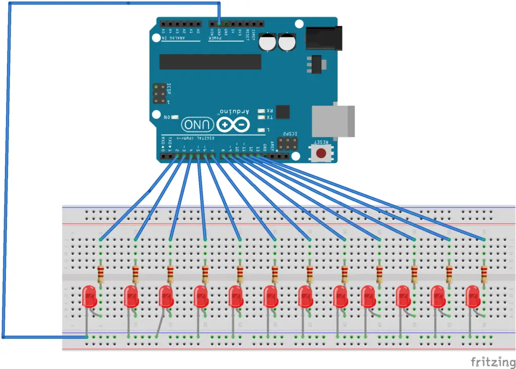 How To Connect Leds Using One Or Multiple Arduino Pins 6729